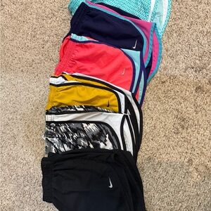 Nike Blue and Pink Athletic Shorts